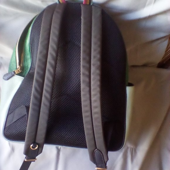Coach Green/Teal pebbled leather Backpack. Used in excellent condition.
